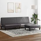 vidaXL Soffgrupp 2 delar grå konstläder 3216286