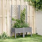 vidaXL Odlingslåda med spaljé ljusgrå 80x40x142 cm PP 367922