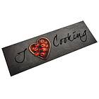 vidaXL Köksmatta maskintvättbar text Cooking 45x150 cm sammet 4005617