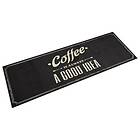 vidaXL Köksmatta maskintvättbar text Coffee 60x180 cm sammet 4005597