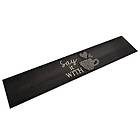 vidaXL Köksmatta maskintvättbar svart mugg 60x300 cm sammet 4005595