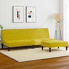 vidaXL Soffgrupp 2 delar gul sammet 3216278