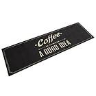 vidaXL Köksmatta maskintvättbar text Coffee 45x150 cm sammet 4005596