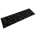 vidaXL Köksmatta maskintvättbar morgon svart 45x150 cm sammet 4005584