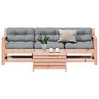 vidaXL Loungegrupp för trädgården med dynor 4 delar massiv douglasgran 3250798