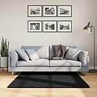 vidaXL Matta OVIEDO kort lugg svart 120x120 cm 375555