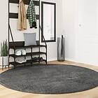 vidaXL Matta OVIEDO kort lugg antracit Ø 200 cm 375481