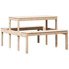 vidaXL Picknickbord 110x134x75 cm massivt trä 832557