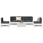 vidaXL Loungegrupp med dynor 6 delar vit massiv furu 3250717