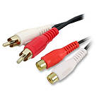 Cables Direct Twin 2RCA - 2RCA M-F 0.5m