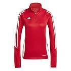 Adidas Tiro24 Half Zip Sweatshirt Training Röd XS Regular Kvinna