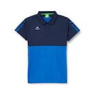 Erima Six Wings Short Sleeve Polo Blå 36 Kvinna