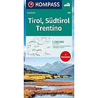 KOMPASS Autokarte Tirol, Südtirol, Trentino/Tirolo, Alto Adige, Trentino 1:250,0