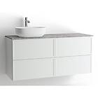 Vedum Tvättställsskåp Mezzo 1200 med 4 Lådor MEZ KOM 1200V/H THEA VIT U 66181010U