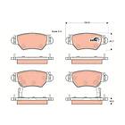 TRW Jeu De 4 Plaquettes De Frein Arrière Gdb1471