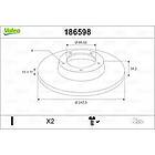 Valeo Jeu De 2 Disques De Frein Avant 186598