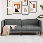 vidaXL Soffa 3-sits mörkgrå tyg 372614