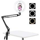 Puluz Desktop arm stand with 26cm LED Vlogging Ring PKT3090B