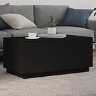 vidaXL Soffbord med LED svart 90x50x40 cm 839876