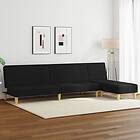 vidaXL Soffgrupp 2 delar svart tyg 3216293