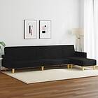 vidaXL Soffgrupp 2 delar svart tyg 3216302