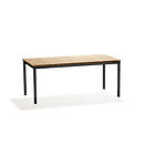 Skargaarden Häringe matbord Teak/rostfrittstål svart 214 x 95 cm