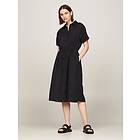 Tommy Hilfiger Linneklänning SS Midi Shirt Dress