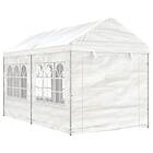 vidaXL Paviljong med tak vit 4,46x2,28x2,69 m polyeten 3155478