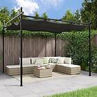 vidaXL Pergola med infällbart tak antracit 295x292x230 cm 360116