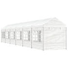 vidaXL Paviljong med tak vit 13,38x2,28x2,69 m polyeten 3155482