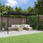 vidaXL Pergola med infällbart tak antracit 395x292x230 cm 360119