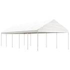 vidaXL Paviljong med tak vit 11,15x4,08x3,22 m polyeten 3155513