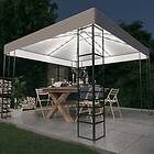 vidaXL Paviljong med ljusslinga LED 3x3 m vit 3070305