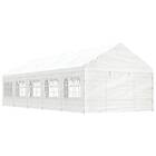 vidaXL Paviljong med tak vit 11,15x4,08x3,22 m polyeten 3155489