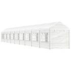 vidaXL Paviljong med tak vit 20,07x2,28x2,69 m polyeten 3155485