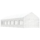 vidaXL Paviljong med tak vit 13,38x4,08x3,22 m polyeten 3155490