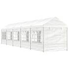 vidaXL Paviljong med tak vit 11,15x2,28x2,69 m polyeten 3155481