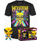 Funko Set POP figure & Tee Marvel Wolverine Black Light (X-Large)