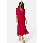 Bubbleroom Puff Sleeve Viscose Dress