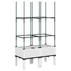 vidaXL Odlingslåda med spaljé vit 80x40x142,5 cm PP 367954