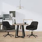vidaXL Snurrbara matstolar 2 st svart sammet 3103383
