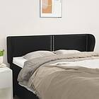vidaXL Sänggavel med kanter svart 147x23x78/88 cm konstläder 3117094