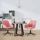vidaXL Snurrbara matstolar 2 st rosa sammet 3103381