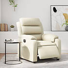vidaXL Elektrisk reclinerfåtölj gräddvit konstläder 3205029