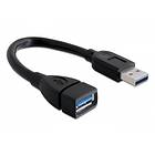 DeLock USB A - USB A M-F 3.0 0,15m