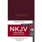 NKJV, Pew Bible, Large Print, Hardcover, Burgundy, Red Letter, Comfort Print