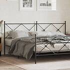 vidaXL Huvudgavel metall svart 200 cm 376540