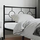 vidaXL Huvudgavel metall svart 107 cm 376256