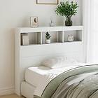 vidaXL Sänggavel med LED vit 120x17x102 cm 839189