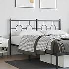 vidaXL Huvudgavel metall svart 160 cm 376261